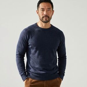 Banana Republic Navy Blue Heather Organic Cotton Sweatshirt - Men's Large